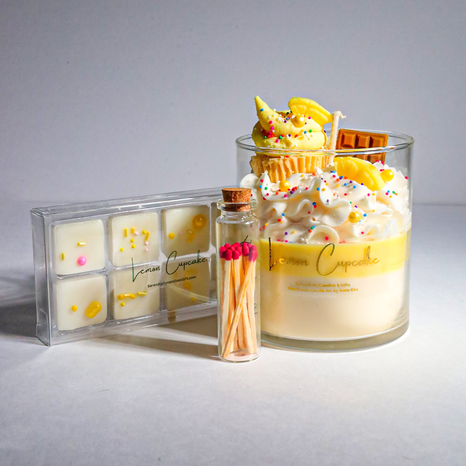 Lemon Cup Cake Dessert Candle